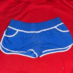 Vintage Hobie Blue Athletic Shorts with White Trim